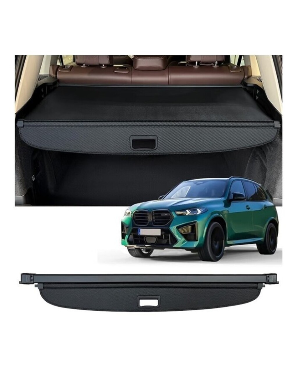 AUXKO Retractable Cargo Cover Privacy Shade for BMW X5 2019-2025 Carbon Fiber
